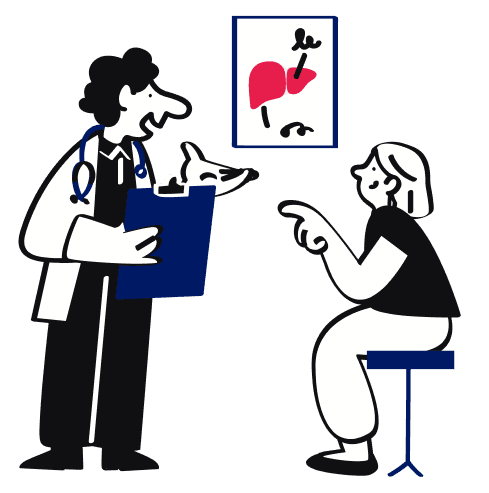 Imagem do figado com informações se esta: Normal? Fibrose Avançada? Esteatose simples?